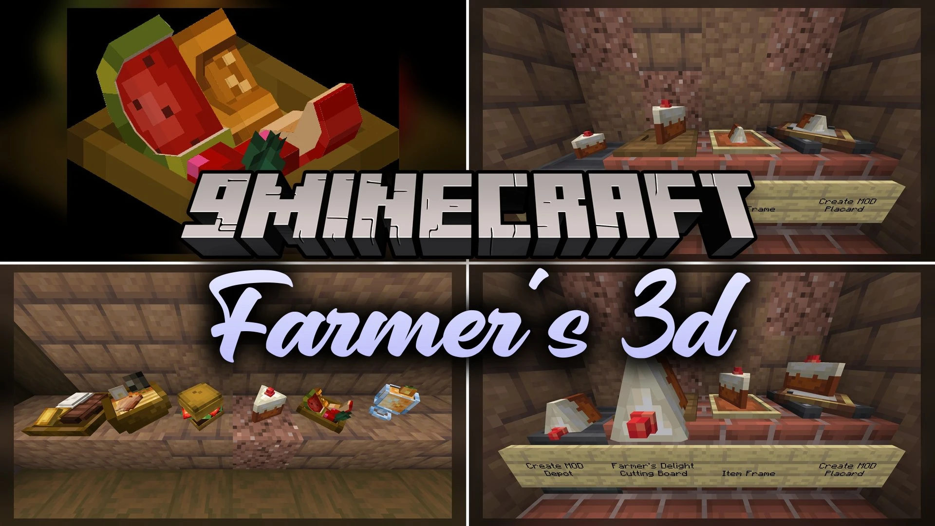 Farmer’s 3D Model – Transforms Flat Food Sprites Into Blocky Meals