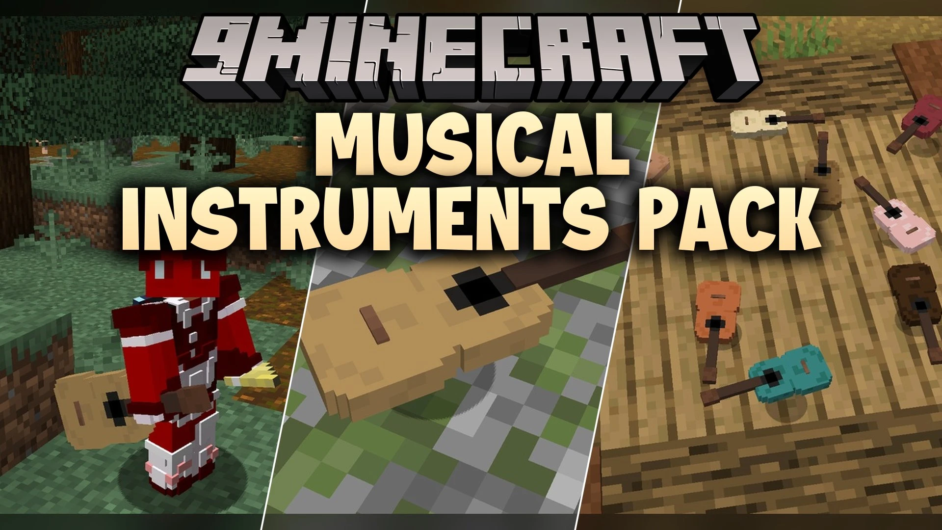 Musical Instruments Model – Adds Decorative Guitars, Banjos, and Flutes