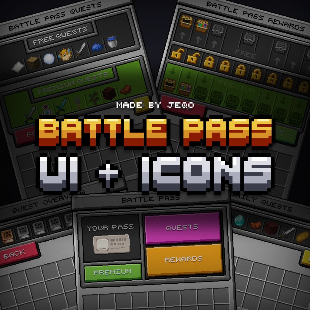 Battle Pass UI Model – Premium Minecraft Resource