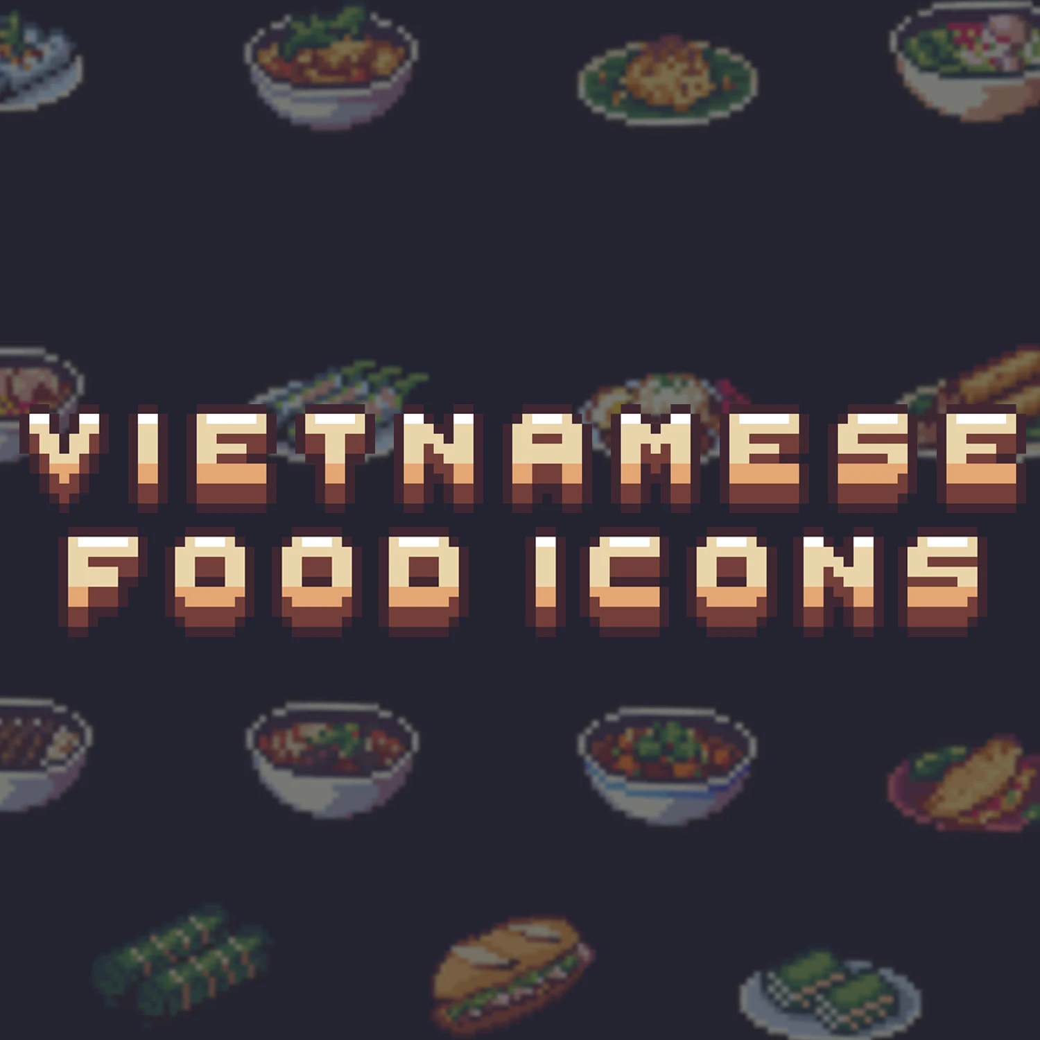 Vietnamese Food Icons Model