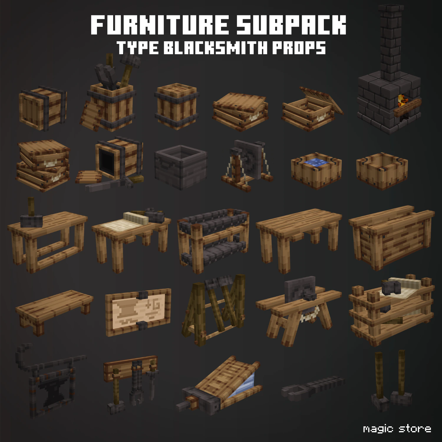 Medieval Furnitures Subpack Blacksmith Model