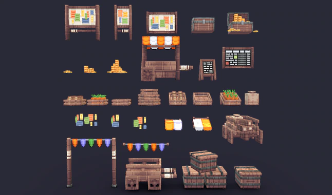Medieval Furniture Megapack Model