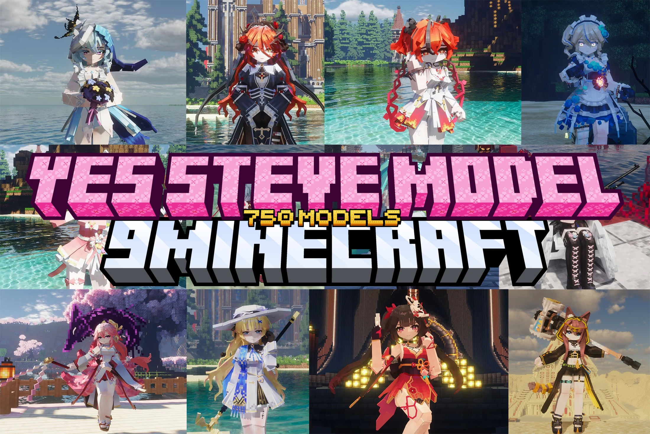 750 Models Addon for Yes Steve Model Mod