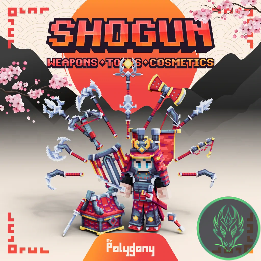 Shogun Weapons And Tools Set Model