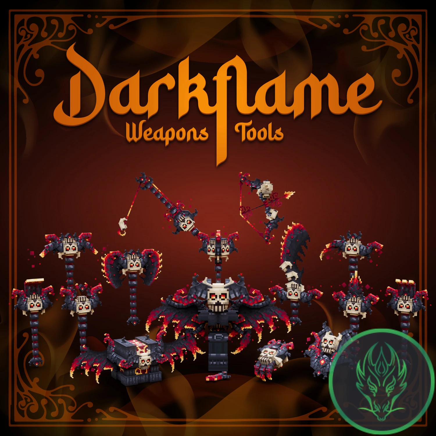 Darkflame Animated Weapon Set Volume 1 Model