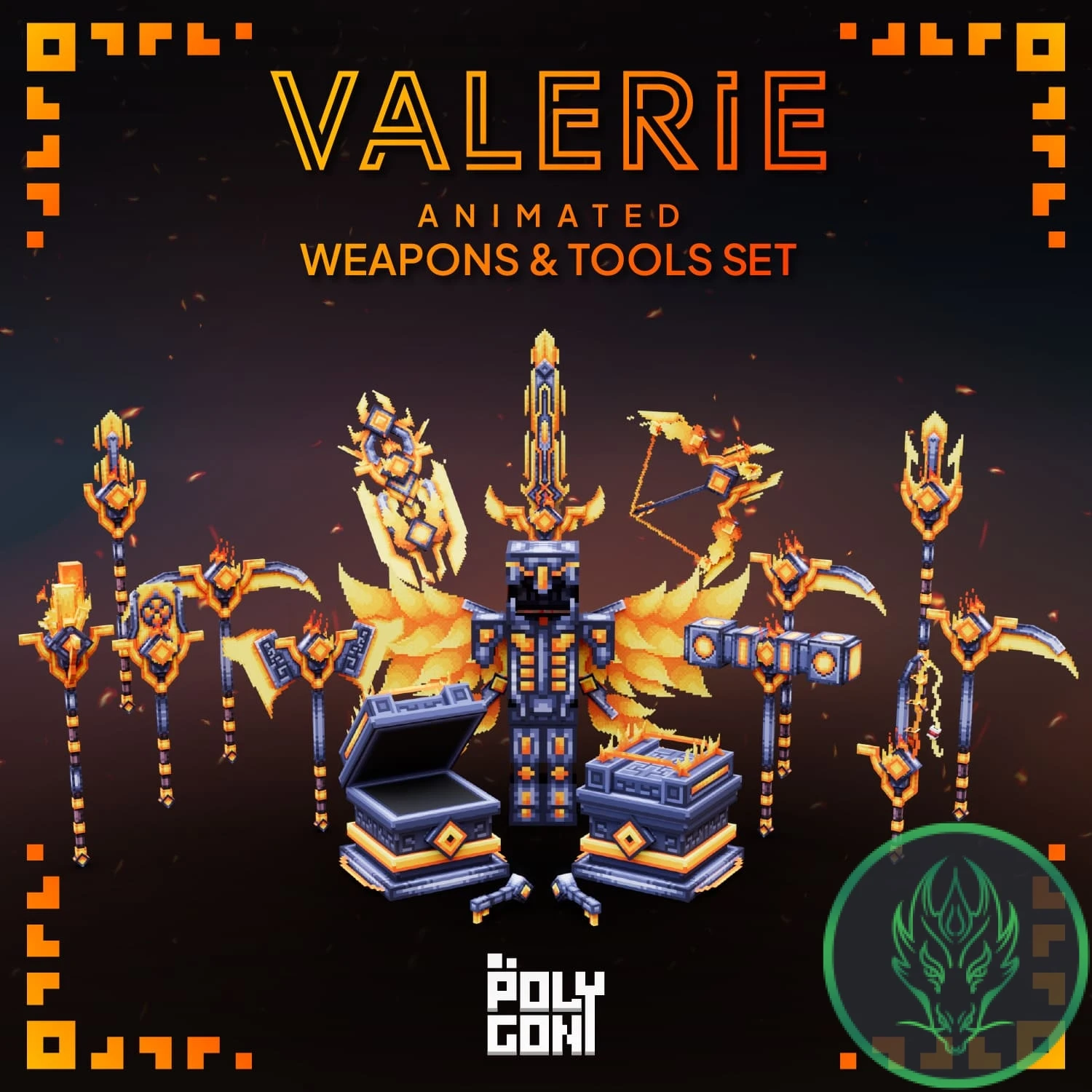 Valerie Animated Weapons And Tools Set Model