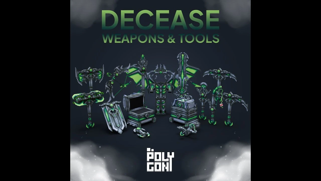 Decease Animated Weapons And Tools Set Model
