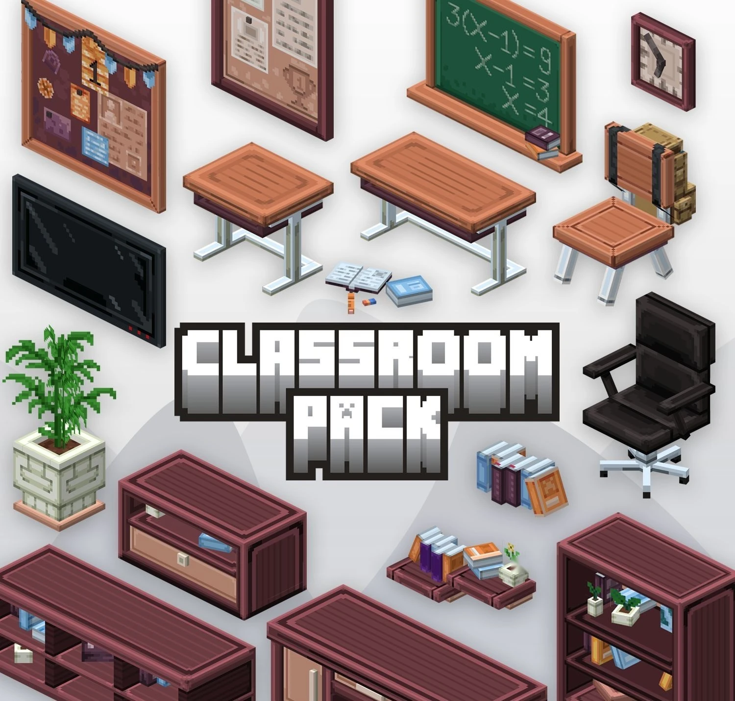 School Classroom Furniture Pack Model