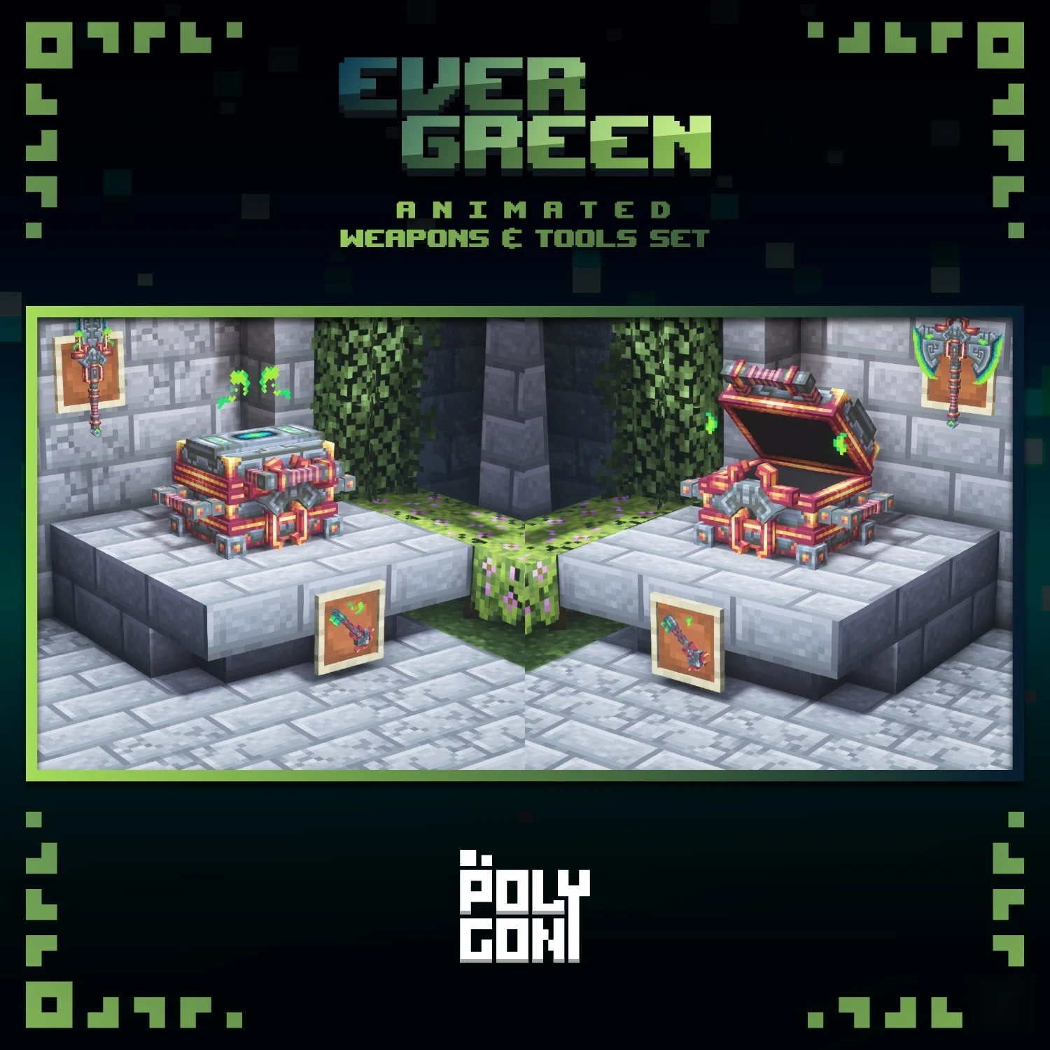 Evergreen Animated Weapons And Tools Set Model
