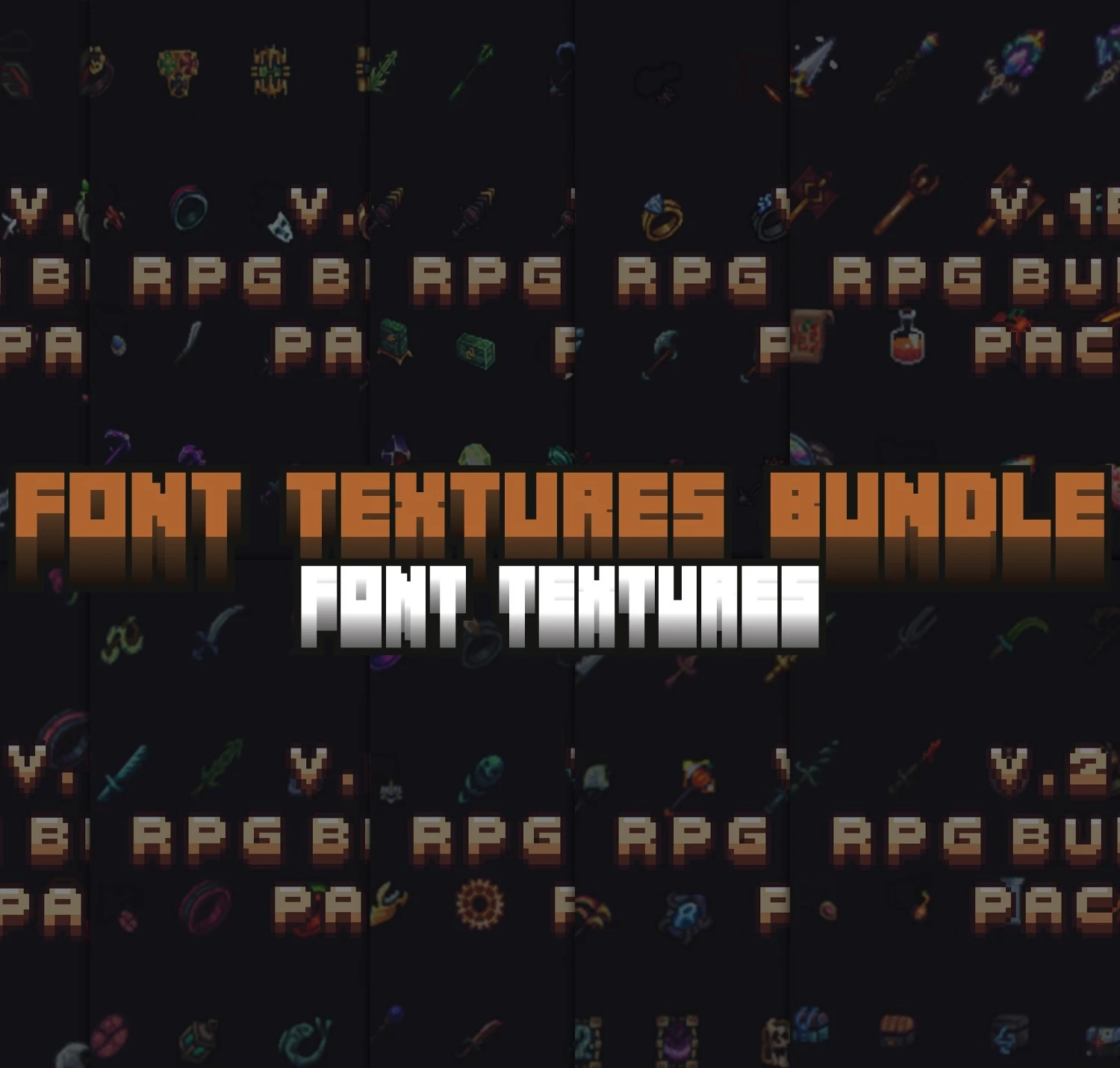 Font Textures Bundle Pack Model