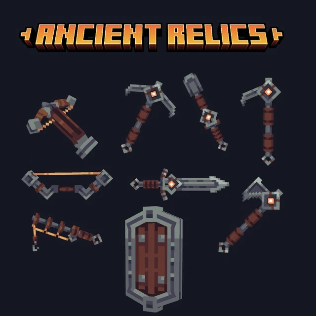 Ancient Relics Pack Model – Adds Ten Animated Ancient Tools And Weapons