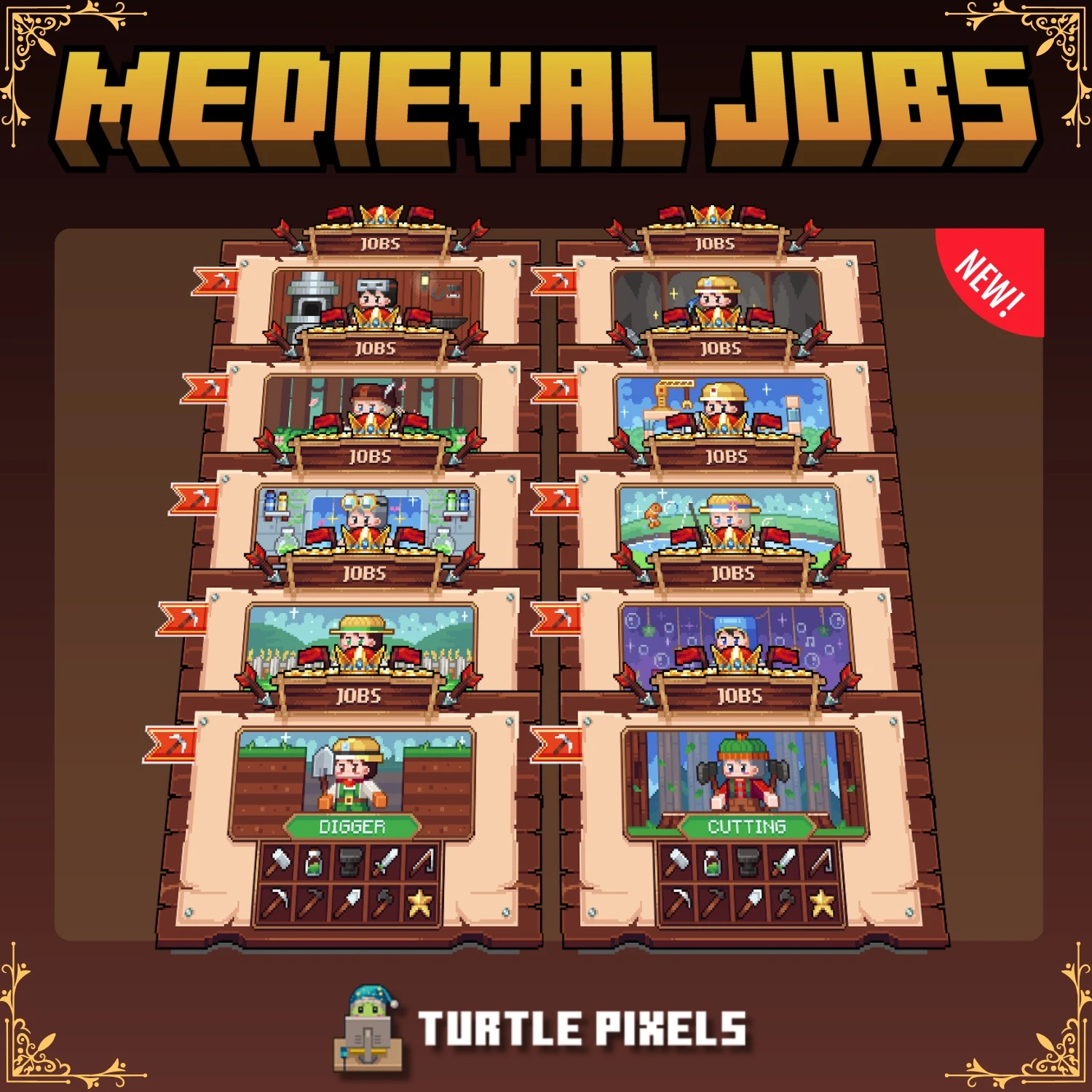 Medieval Jobs Model – Brings Themed Job Icons To Your Medieval World