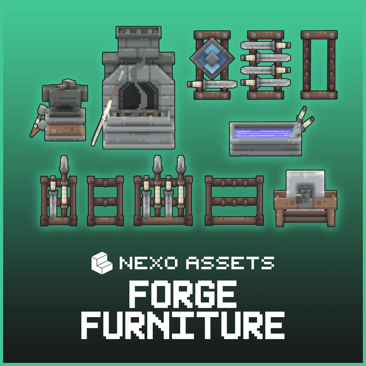 Forge Furniture Pack Model – Adds Animated Forges and Blacksmith Tools