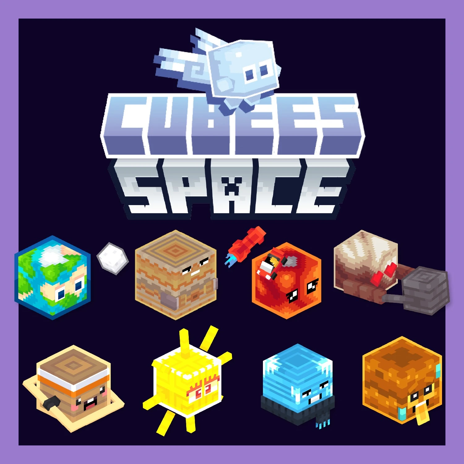 Cubees Space Pack Model – Adds Blocky Celestial Bodies As Pet Companions