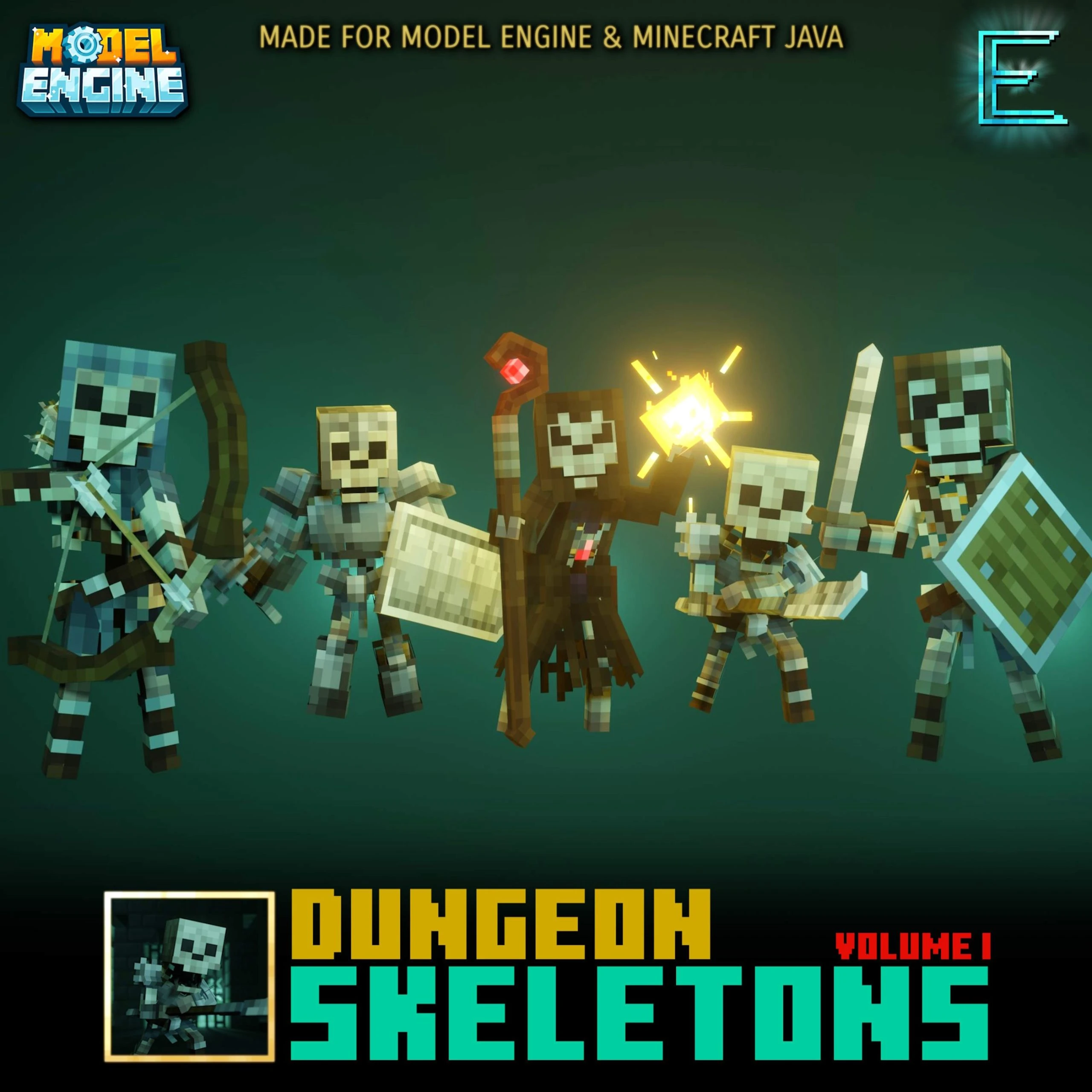 Dungeon Skeletons Volcanic Cinder Model – Adds Seven Fiery Skeletal Monsters