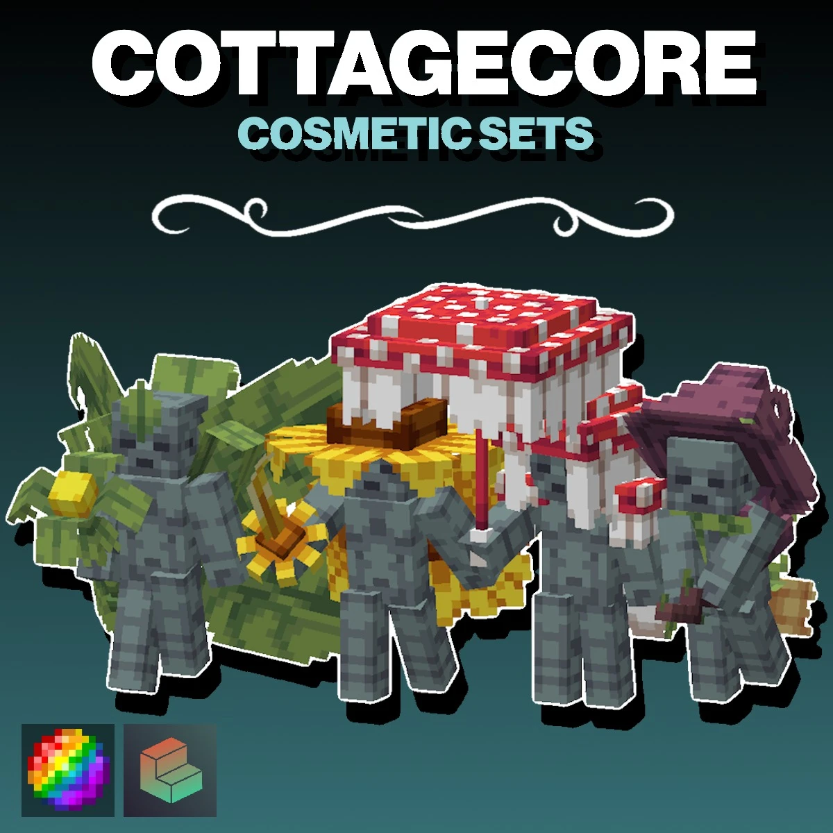 Cottagecore Sunflower Toolset Model – Equips Charming Sunflower Tools and Armor