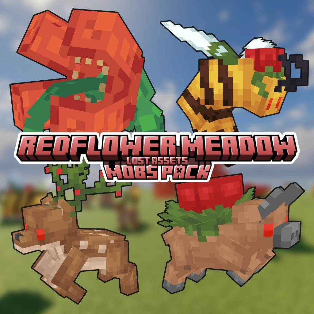 Redflower Meadow Model – Unleashes Flower Meadow Creatures
