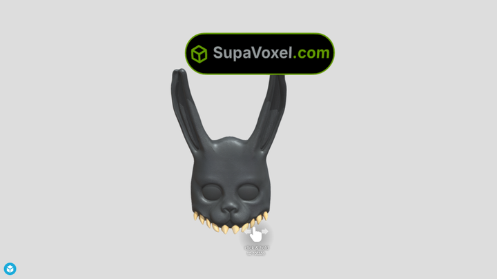 Black Rabbit Mask Hitem3D vs Meshy vs SupaVoxel