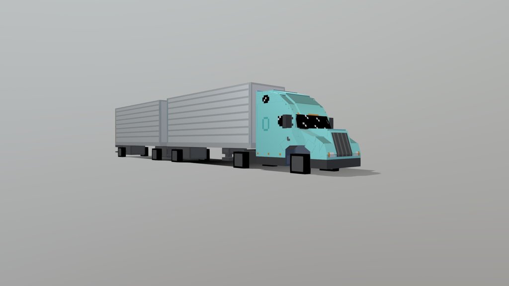 Double Trailer Semi Truck