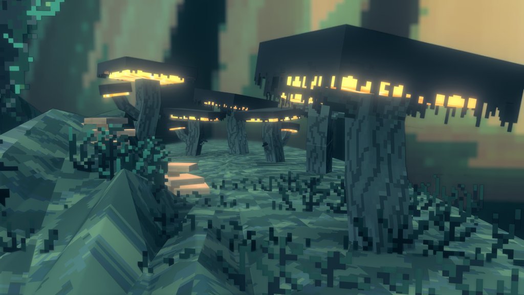 The mushroom valley. (Blockbench)