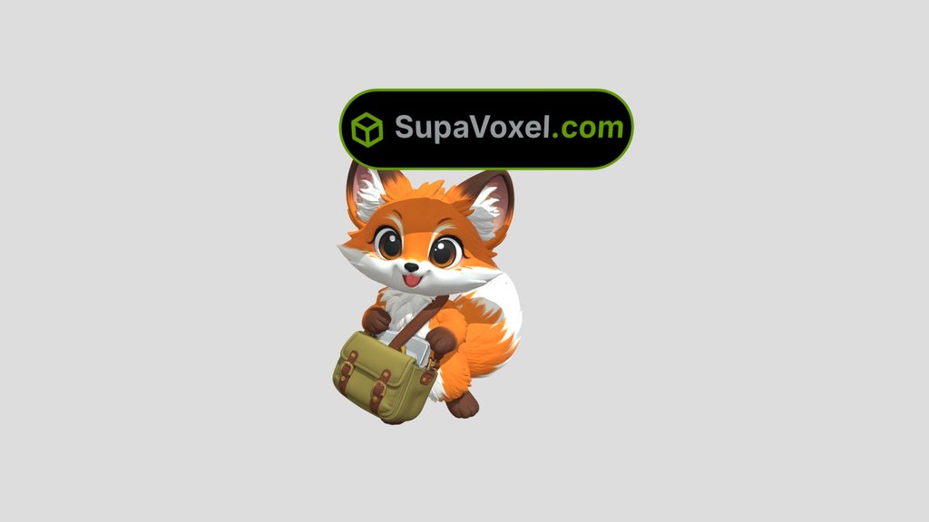 Cute Fox - AI 3D Model Generator - SupaVoxel