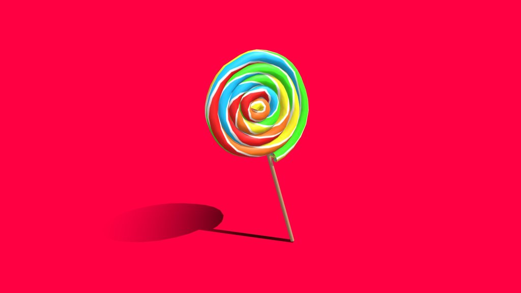 Rainbow Swirl Lollipop