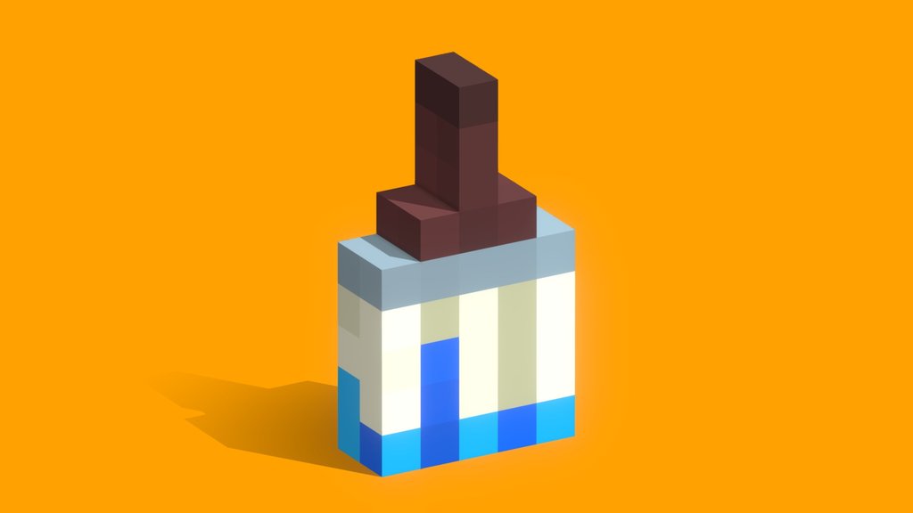 Mini Paint Brush | Low-Poly | BlockBench