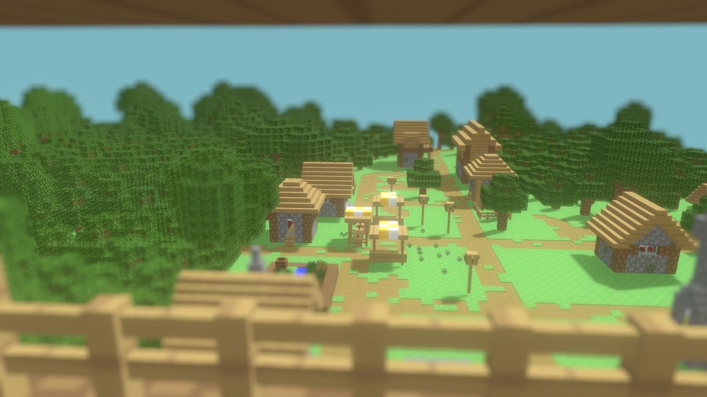 A-minecraft-village Bloxd.io