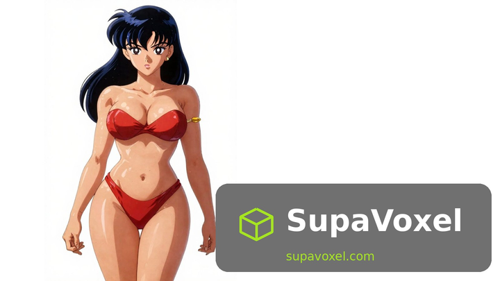 Anime Girl in Red Bikini - Image to 3D SupaVoxel