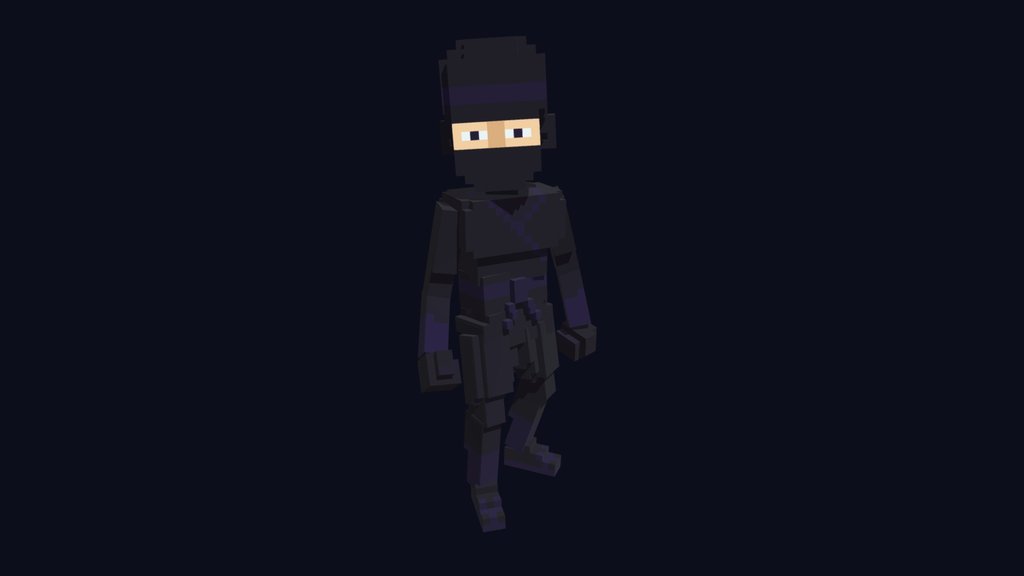 3D Voxel Model - Ninja Character