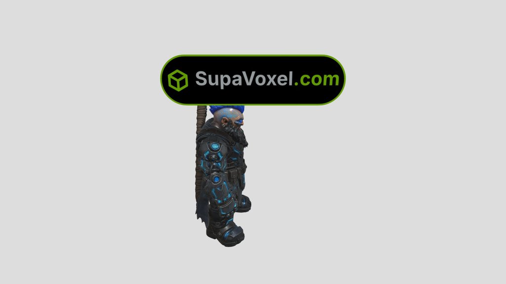 Cyber Dwarf Warrior - Meshy 3D vs SupaVoxel