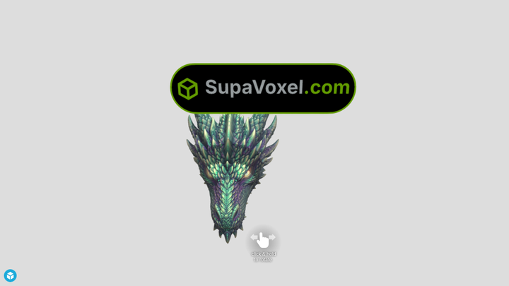 Emerald Dragon Head - Tripo vs SupaVoxel
