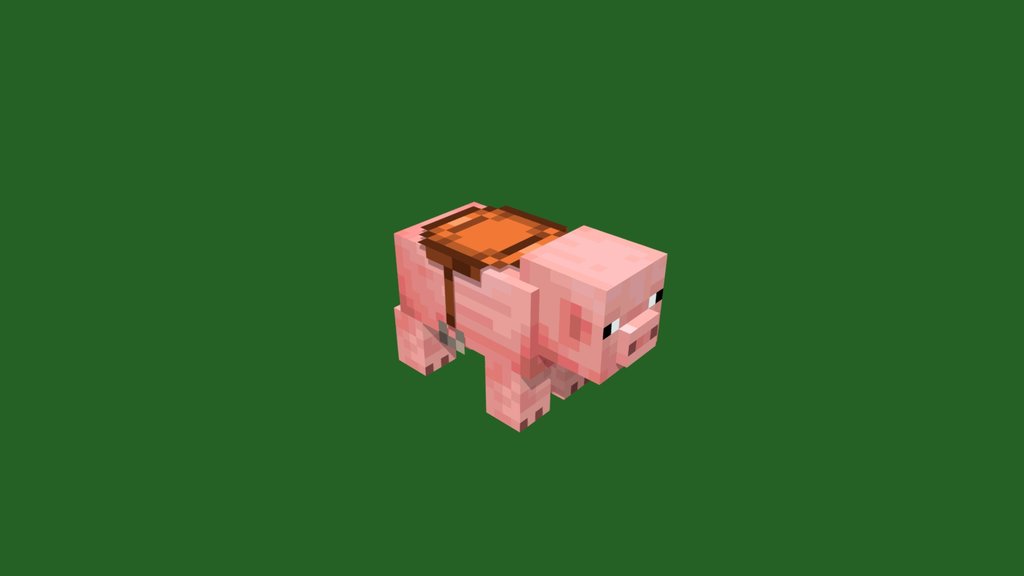 Minecraft Pig With Saddle