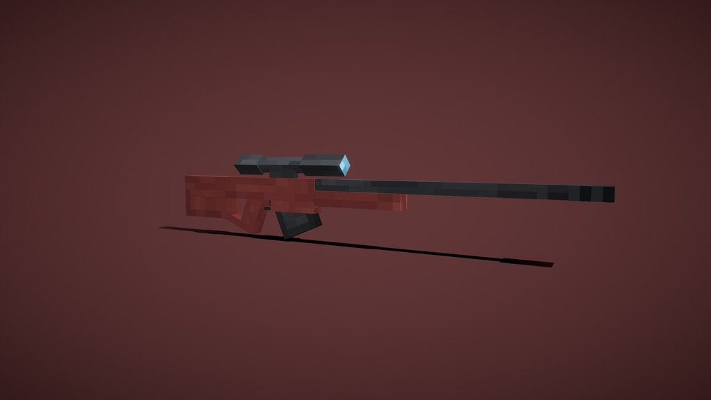 Low poly Fictional Sniper Rifle Free Model