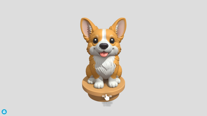 Chibi Corgi Figurine - MeshyAI vs SupaVoxel