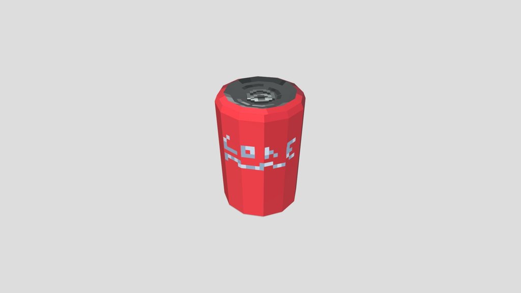 low poly cola can