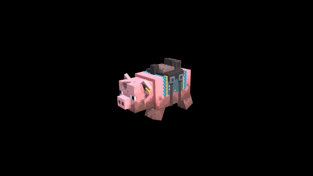 Minecraft Saddled Pig
