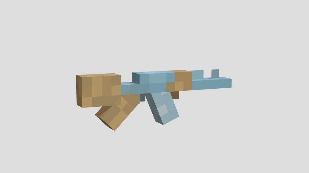 Ak47 / Kalachnikov - Model Minecraft