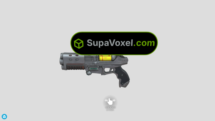 Retro Ray Gun - 2D to 3D - SupaVoxel