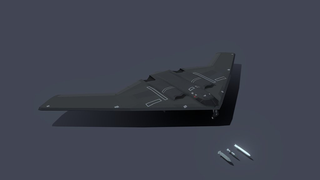Lowpoly B2 Spirit bomber