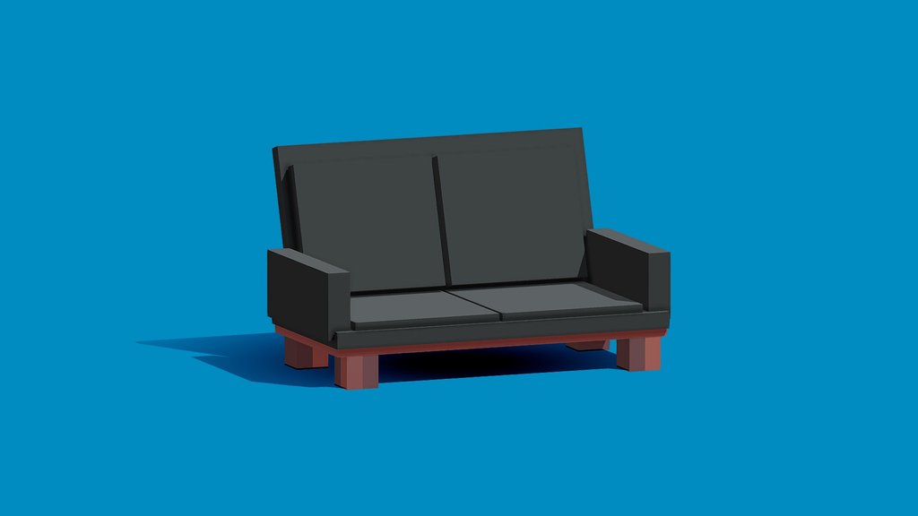 Black Low poly Sofa