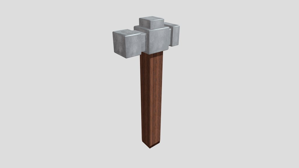 Minecraft Movie Hammer Model