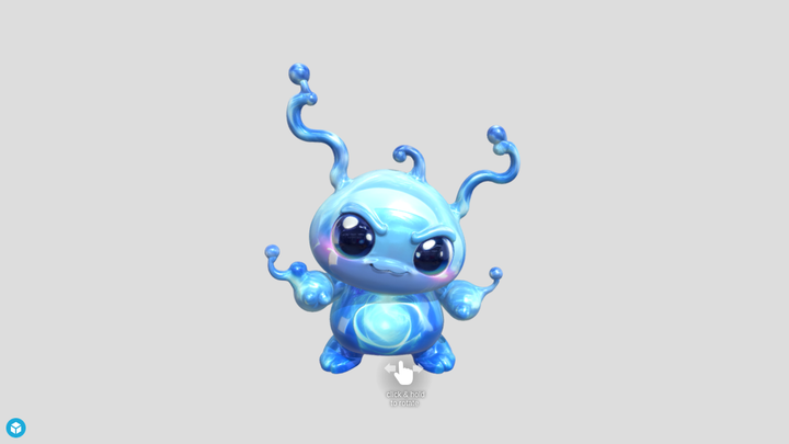 Glowing Water Sprite - TripoSR vs SupaVoxel