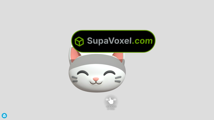 Smiling Cat Head - 3D AI Studio vs SupaVoxel