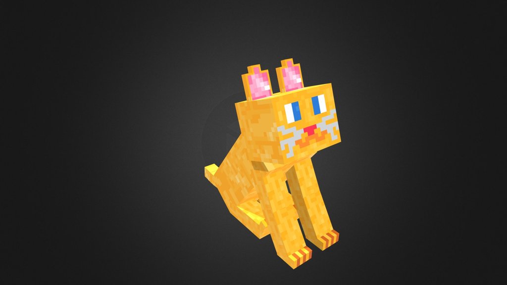 cute Minecraft style cat