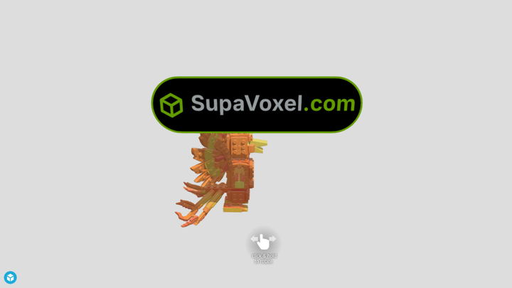 Brick Phoenix Figure - Meshi AI vs SupaVoxel