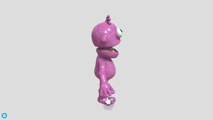Purple Clay Monster - Meshi AI vs SupaVoxel