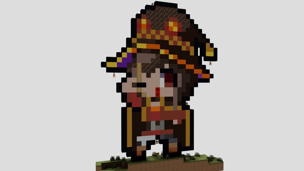 Megumin - Minecraft Pixel Art