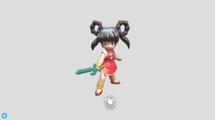 Chibi Girl with Sword - Rodin AI vs SupaVoxel