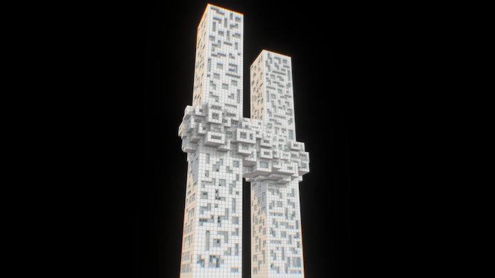 Futuristic Puzzle Building [Minecraft Building]